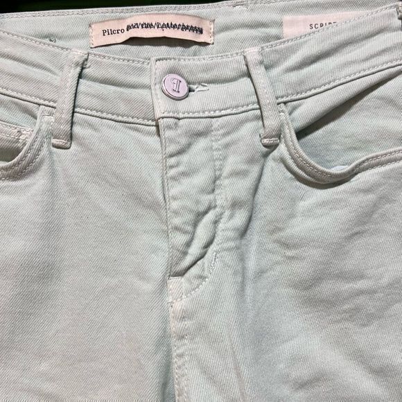 Anthropologie Pilcro Script High Rise Crop Raw Frayed Hem Jeans Size 25 - Picture 4 of 11